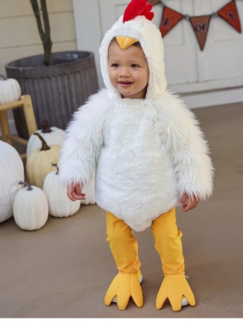 Plush Chicken Hooded Puffer Jacket for Kids Halloween Costume ๐ ๐ - Picture 5 of 5
